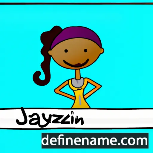 cartoon of the name Jazzalyn