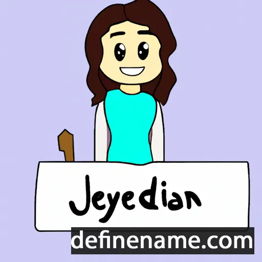 cartoon of the name Jeddahlyn