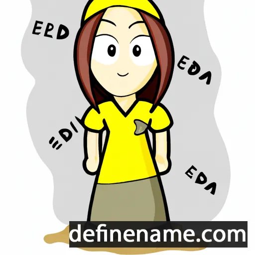 cartoon of the name Jedida