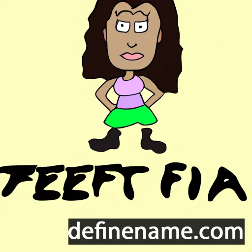 cartoon of the name Jeffina