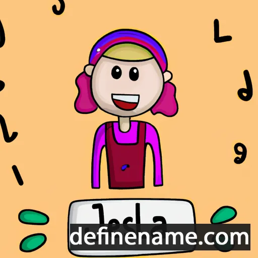 cartoon of the name Jelisa