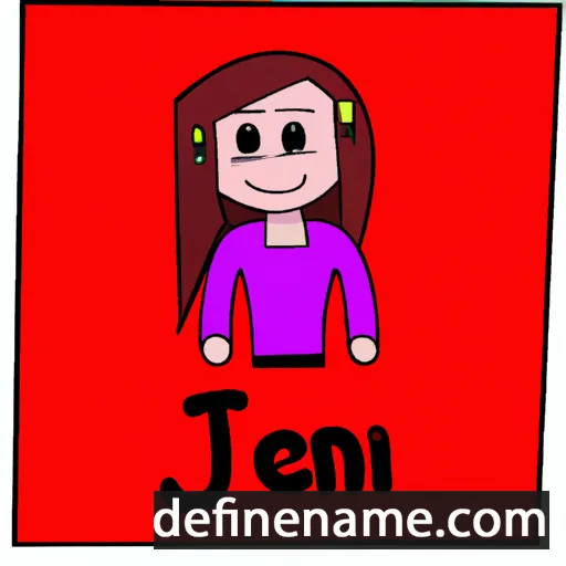 cartoon of the name Jen