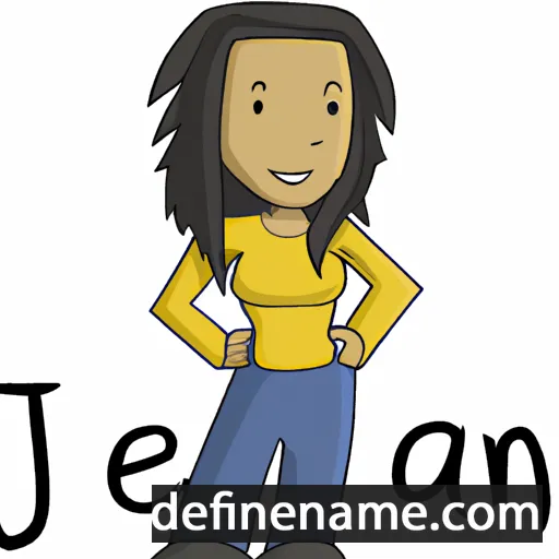 cartoon of the name Jenai