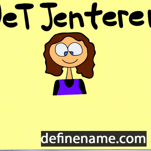 cartoon of the name Jenefer