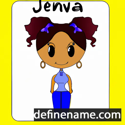 cartoon of the name Jeneva