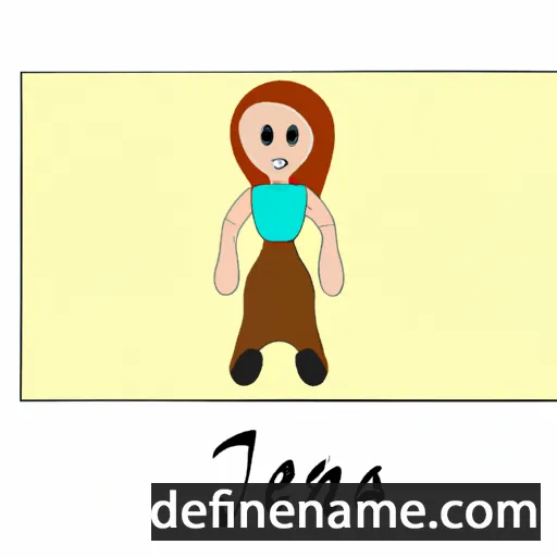 cartoon of the name Jenia