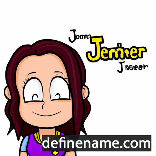 cartoon of the name Jennafer