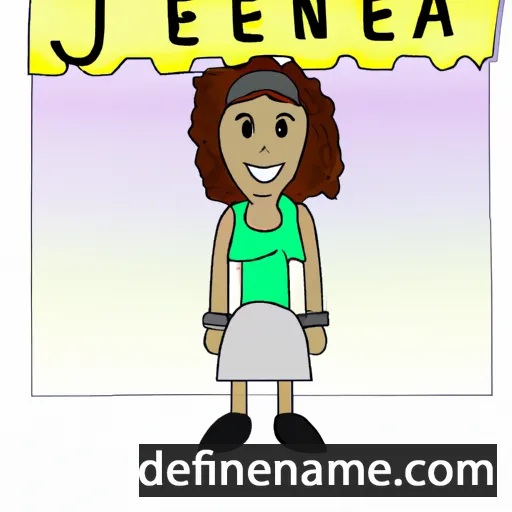 cartoon of the name Jennea