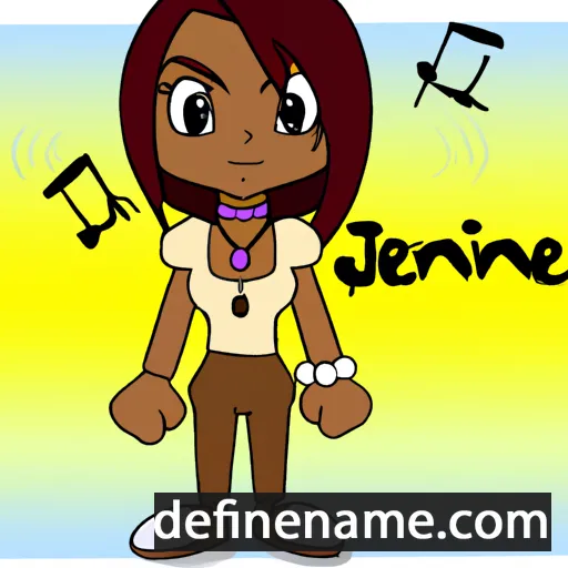 cartoon of the name Jennene