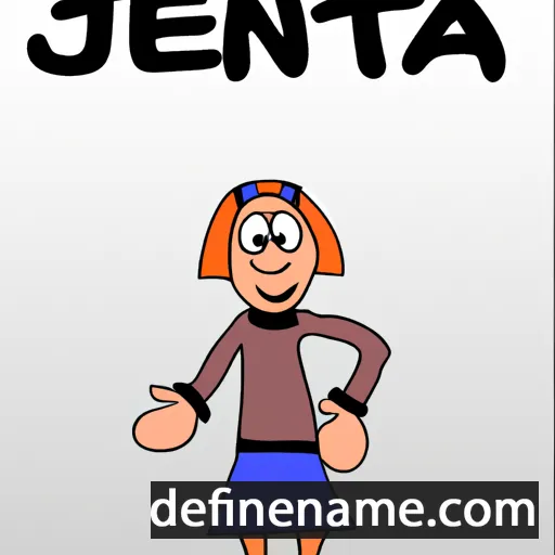 cartoon of the name Jenta