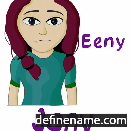 cartoon of the name Jenya