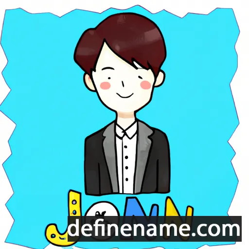 cartoon of the name Jeong-min