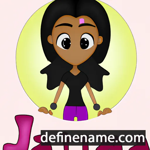 cartoon of the name J'naia