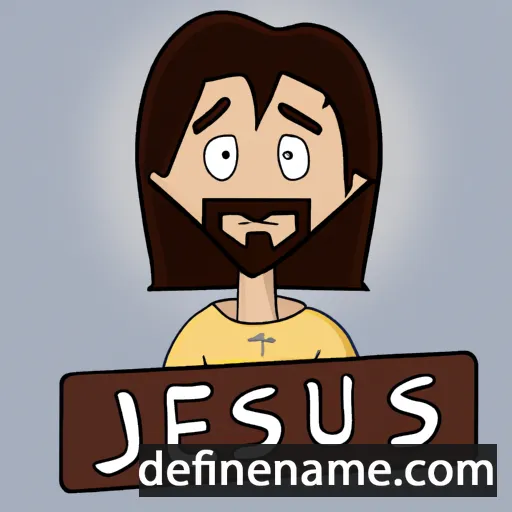 cartoon of the name Jézus