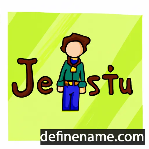 cartoon of the name Jeustène