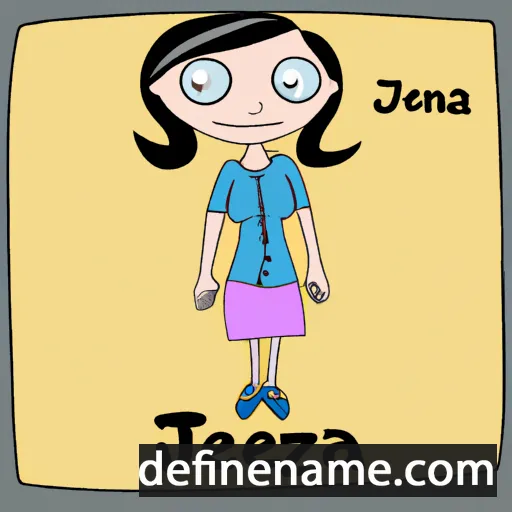 cartoon of the name Jeziena