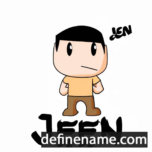 cartoon of the name Jhen