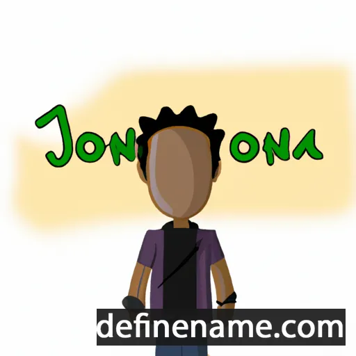 cartoon of the name Jhonata