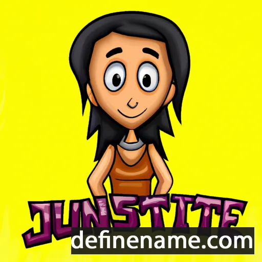 cartoon of the name Jhustine