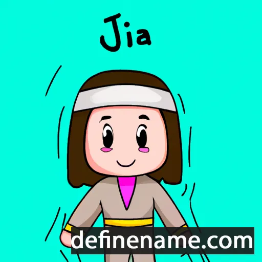 cartoon of the name Ji-a