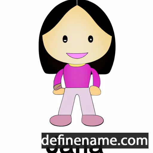 cartoon of the name Jiana