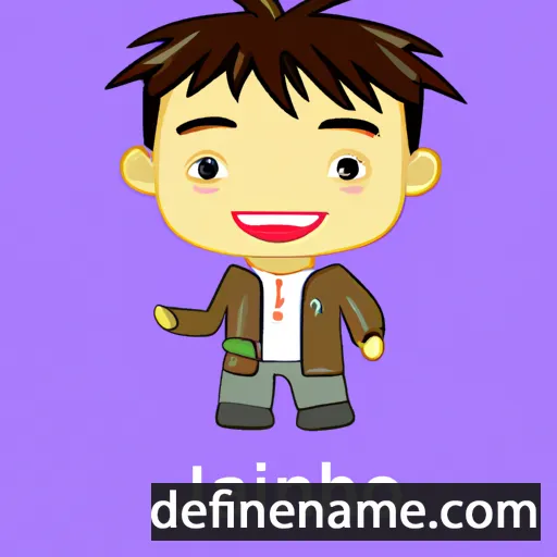 cartoon of the name Jianhao