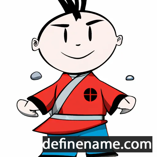 cartoon of the name Jianqiang