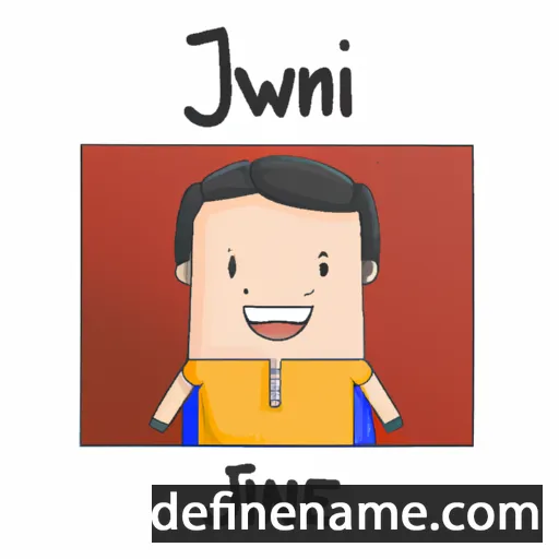 cartoon of the name Jianwei