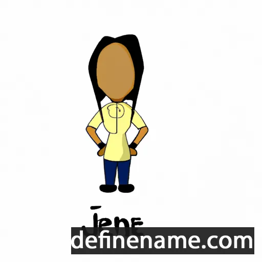 cartoon of the name Jihenne