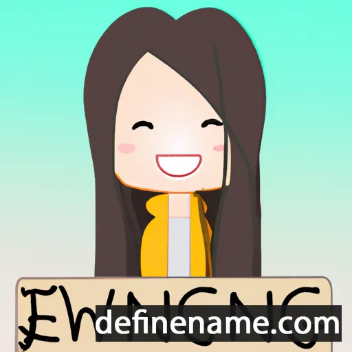 cartoon of the name Jingwen