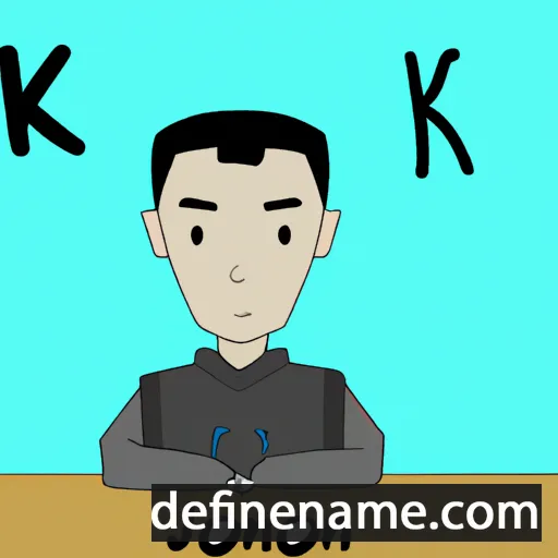 cartoon of the name Jkwon