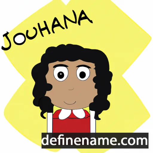 cartoon of the name Johnnah