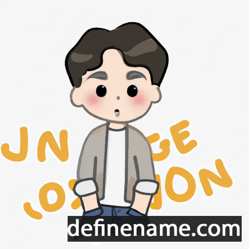 cartoon of the name Joon-young