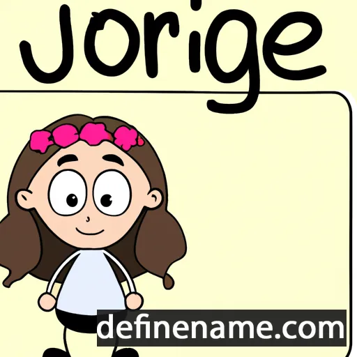 cartoon of the name Jorgine