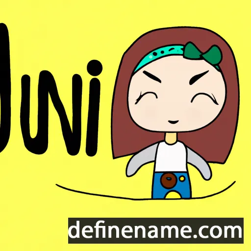 cartoon of the name Júnía