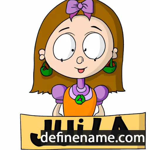 cartoon of the name Julicia