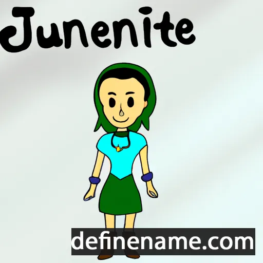 cartoon of the name Junieth