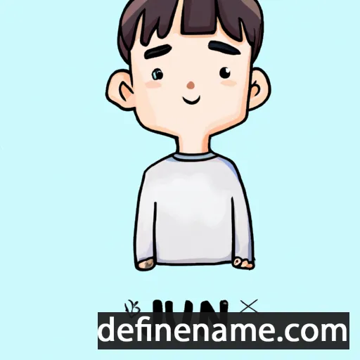 cartoon of the name Junmin