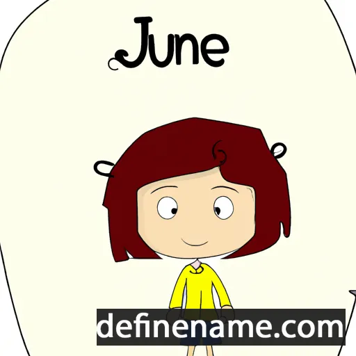 cartoon of the name Junne