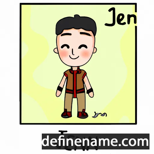 cartoon of the name Junren