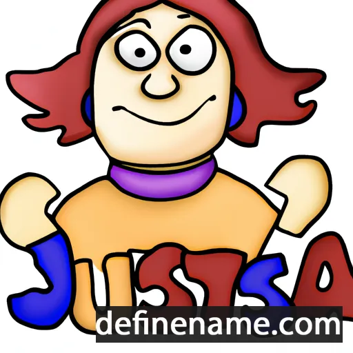 cartoon of the name Justa