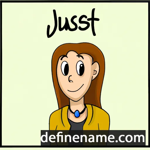 cartoon of the name Justė