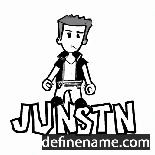 cartoon of the name Justen