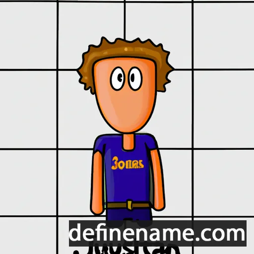 cartoon of the name Justiaan