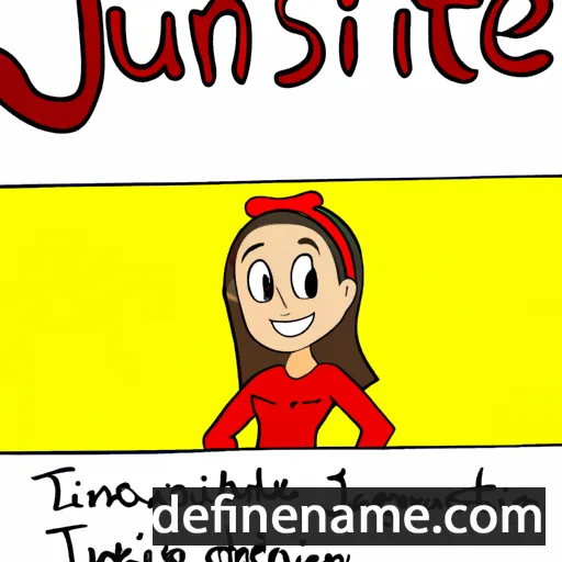 cartoon of the name Justinee