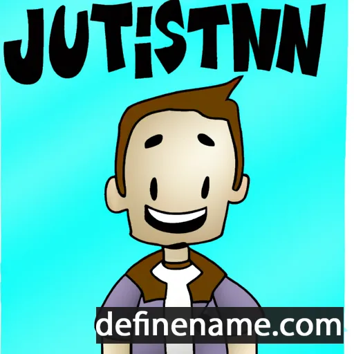 cartoon of the name Justinn