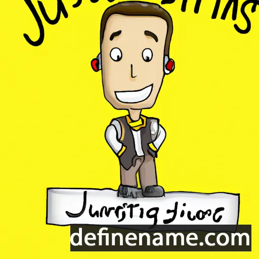 cartoon of the name Justins