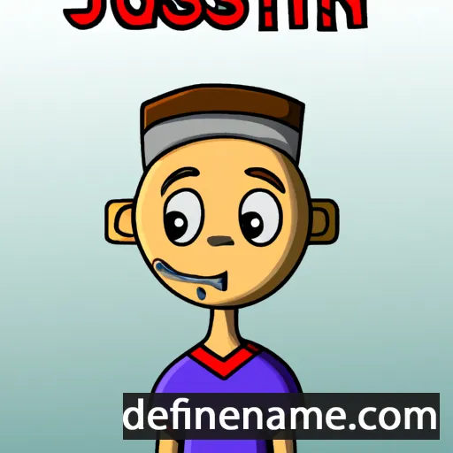 cartoon of the name Justinu