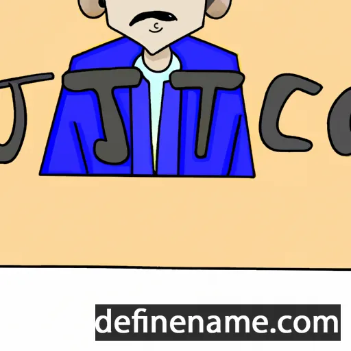 cartoon of the name Justoc