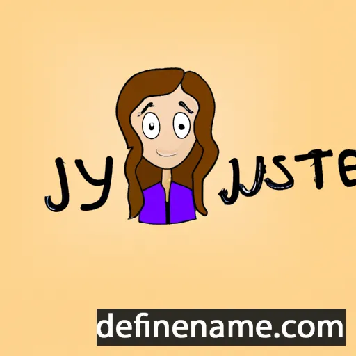 cartoon of the name Justyne